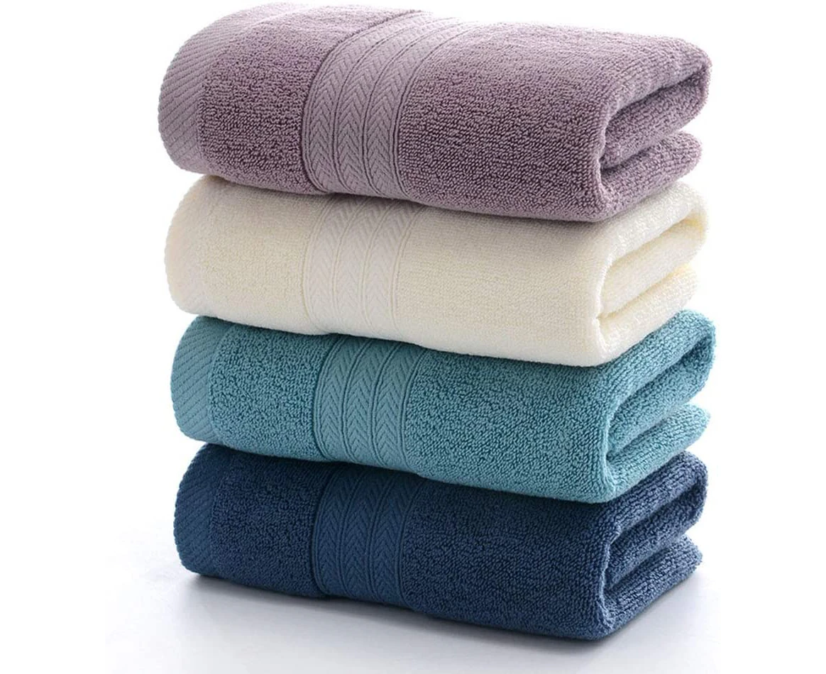 Ultra Absorbent & Soft Cotton Hand Towels(4-Pack,34*73cm) for Bath, Hand, Face, Gym and Spa