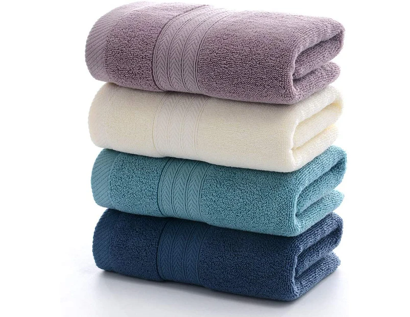 Ultra Absorbent & Soft Cotton Hand Towels(4-Pack,34*73cm) for Bath, Hand, Face, Gym and Spa
