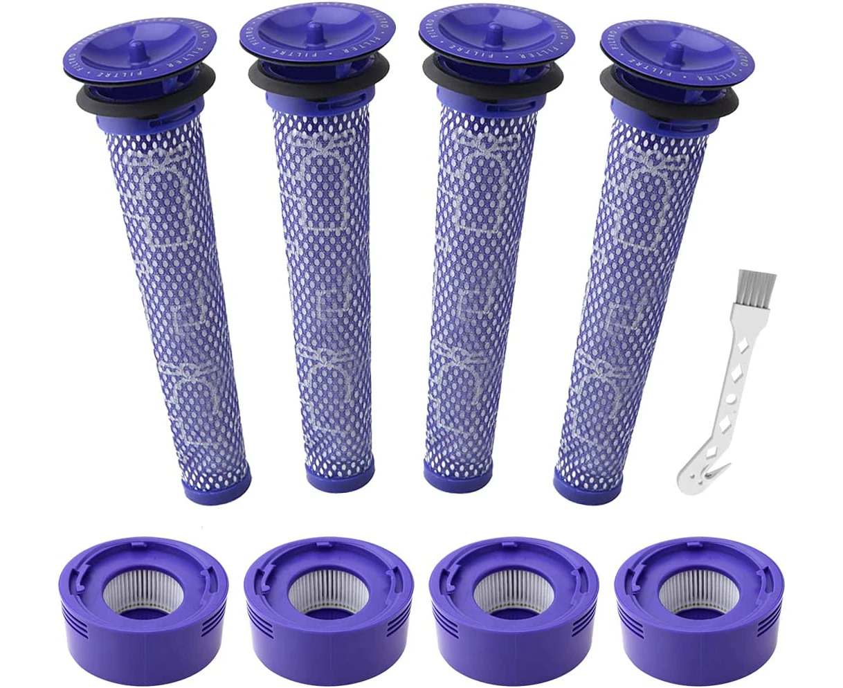 8 Pack Vacuum Cleaner Filter Replacement Kit for Dyson V7, V8 Animal and V8 Absolute Cordless Vacuum