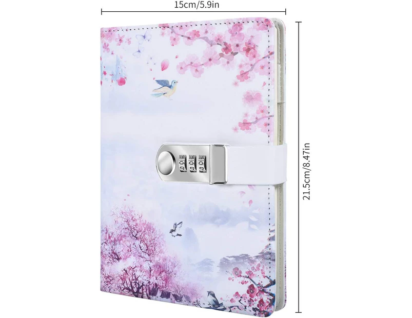 Lock Diary For Women A5 Creative Password Lock Journal Pu Leather Combination Lock Diary Digital Password Diary Locking