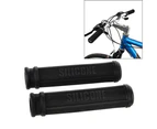 1Pair AG110 Road Bike Mountain Bike Grip Handlebar Silicone Protective Covers(Black)