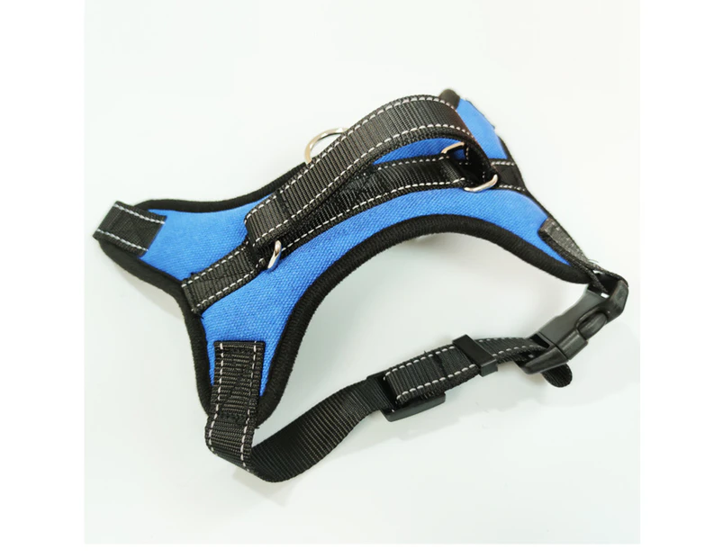 No Pull Dog Harness Reflective Adjustable with 2 Metal Leash Hooks and Soft Training Handle