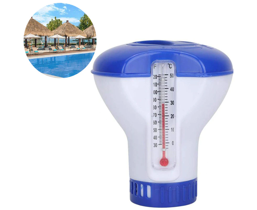 Swimming Pool Float Applicator With Thermometerchalkalon Chlorine Dosing Floating Pool Chemical Chlorine Dispenser