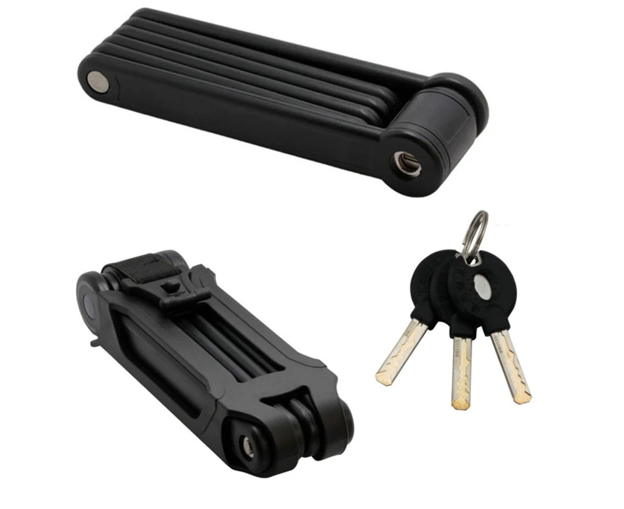 Foldable Alloy Steel Anti-theft Lock with Keys for Motorcycle Bike House Door