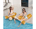 4 Pcs Floating Row Flexible Inflatable PVC Swimming Playing Floating Bar for Pool-Yellow