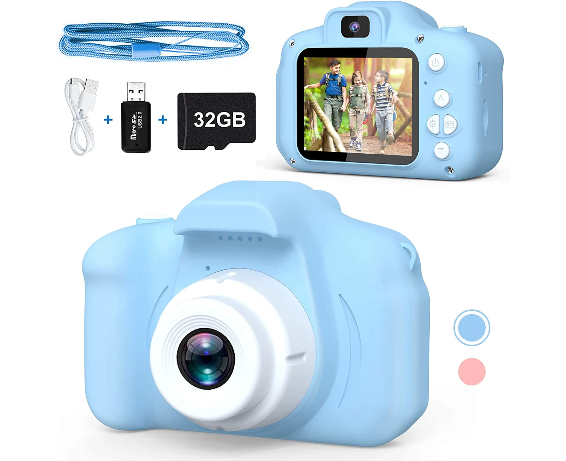 Shockproof Selfie Kids Camera Toddler Best Birthday Gifts Dual Camera for Kids Age 3-10 HD Digital Video