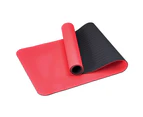 Knbhu 6mm TPE Anti-slip Thicken Gym Fitness Training Exercise Pilates Yoga Mat Cushion-Red - Red