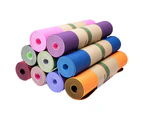 Knbhu 6mm TPE Anti-slip Thicken Gym Fitness Training Exercise Pilates Yoga Mat Cushion-Red - Red