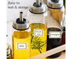 17 oz Glass Olive Oil Dispenser Bottle Set, Glass Oil & Vinegar Cruet Bottle, Stainless Steel Pour Spout