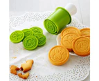 6Pcs/set Cookie Stamp With 6 Patterns Cutter Christmas Biscuit Mould Tools - Green