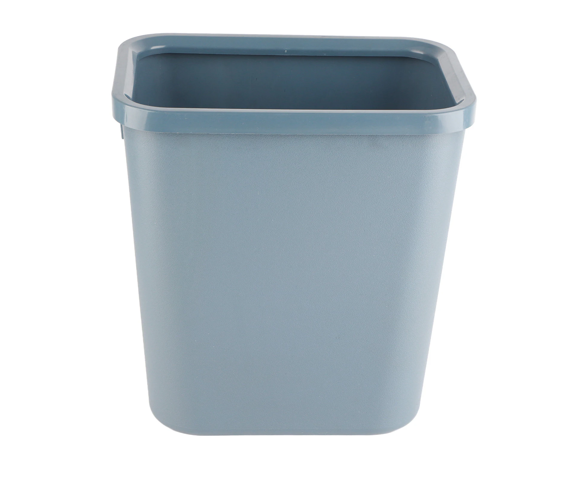 8L Rectangle Waste Bin Thicken Plastic Open Top Trash Can for Kitchen Bathroom Hotel Office Grey