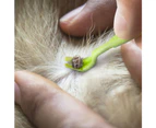 Tick Removal Tool for Dogs, Cats and Humans ， Ultra-Safe Tick Remover， Removes Entire Head & Body -Green - Green