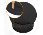 Mouse Pad with Gel Cushion - 26x23cm Ergonomic Mouse Pad with Stitched Edges Mousepad with Hand Rest for Gentle