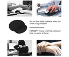 Mouse Pad with Gel Cushion - 26x23cm Ergonomic Mouse Pad with Stitched Edges Mousepad with Hand Rest for Gentle