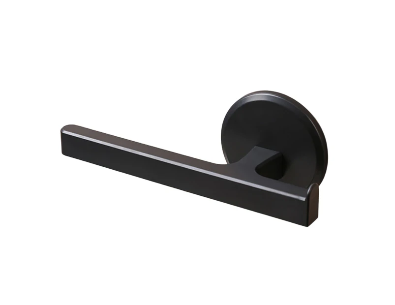 Mbg Towel Bar Multifunctional Space-saving Punch-free Nordic Style Wall-Mounted Towel Hanger for Bathroom-Black - Black