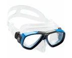 Cressi Focus Dive Mask with Optional Prescription Lens - Clear/Blue