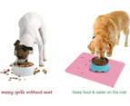 Silicone Dog Cat Bowl Mat Non-Stick Food Pad Water Cushion Waterproof Pink