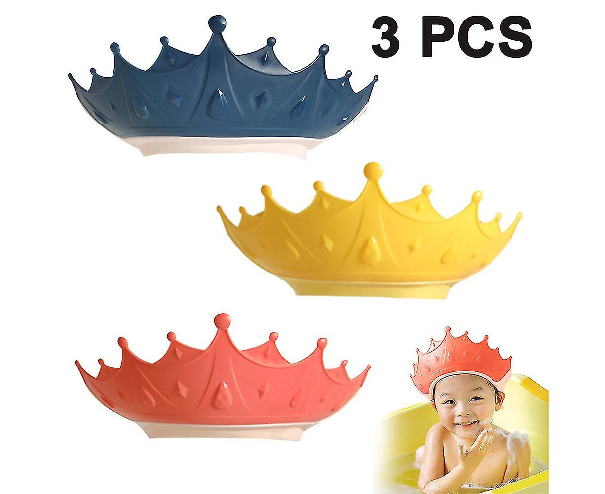 3 Pcs Baby Shower Cap Waterproof Shampoo Hat For Children Toddler Girl