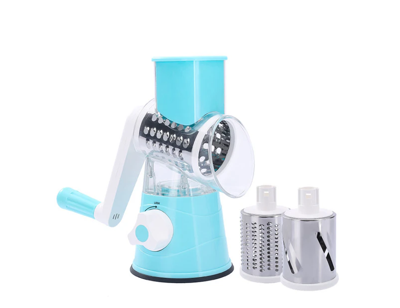 Rotary Cheese Grater Slicer - Round Mandoline Drum Slicer Manual Vegetable Slicer with a Stainless Steel peeler