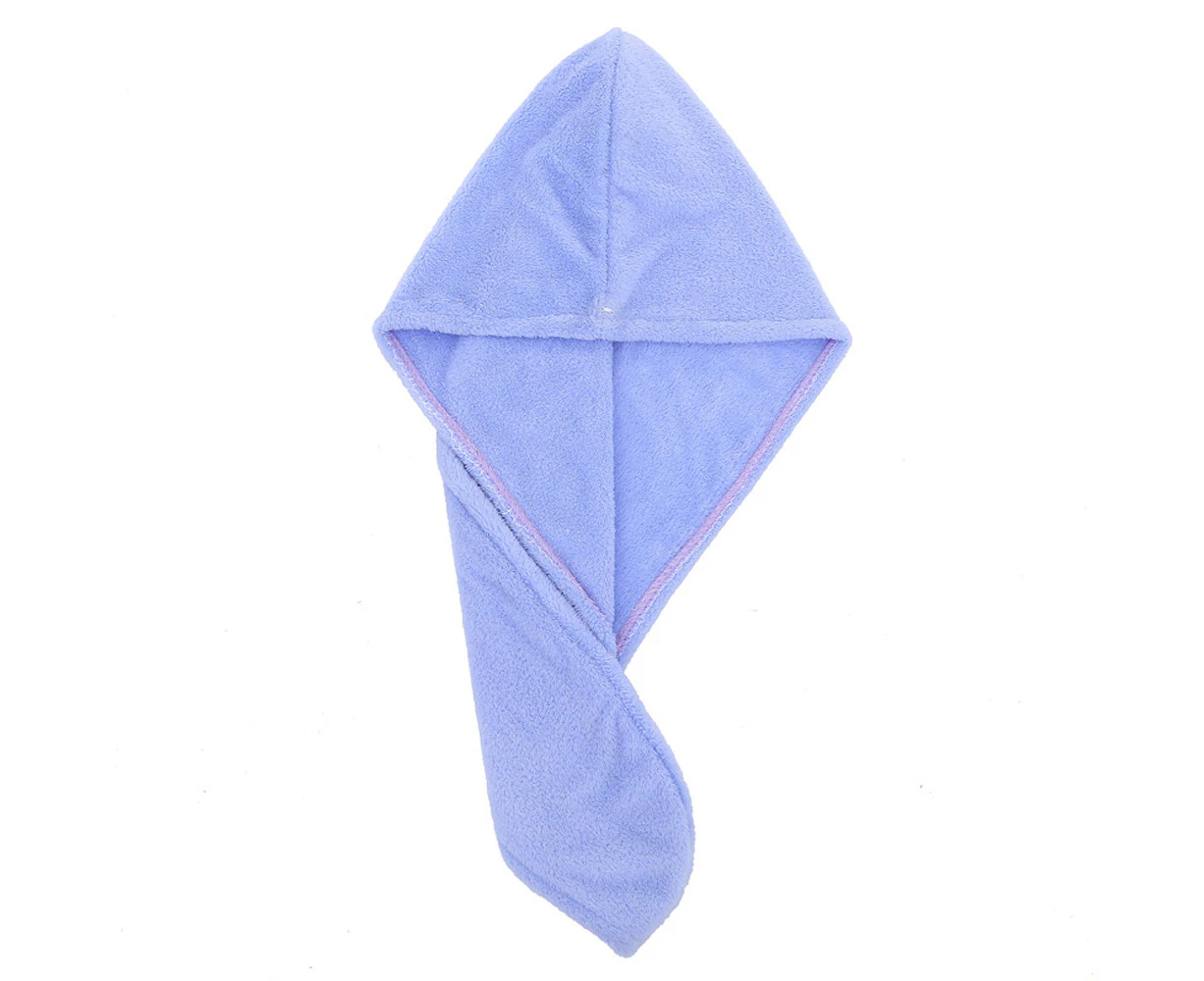 Hair Towel Wrap  - Reduce The Frizz And Maintain Healthier Hair By Cutting The Time Of Blow Drying-light blue