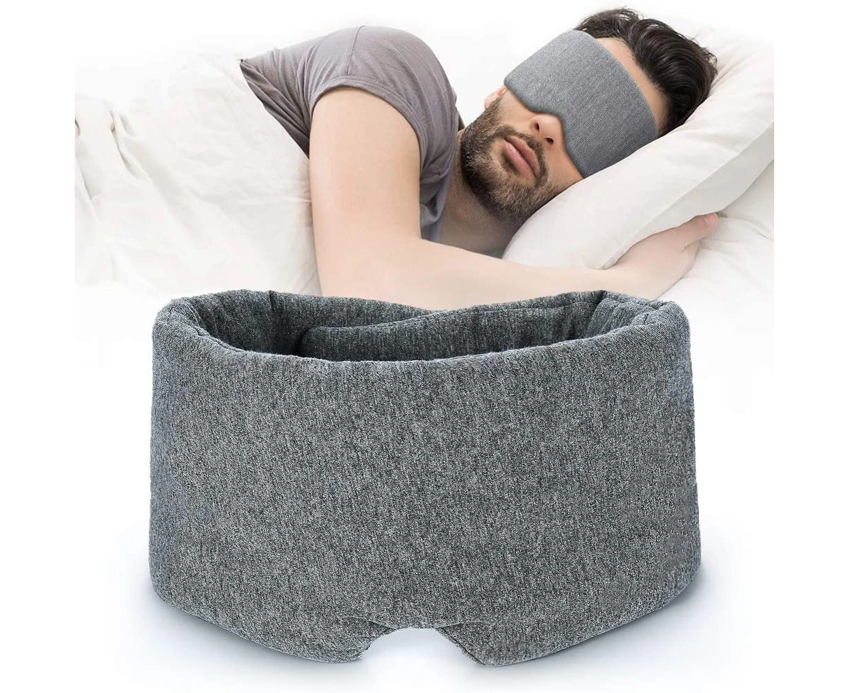 100% Handmade Cotton Sleep Mask Blackout - Comfortable & Breathable Eye Mask for Sleeping Adjustable Blinder Blindfold Airplane