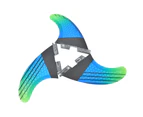 Fiberglass Fcs2 Stylish Blue Green Gradient Surfboard Tail Fin Flexible Surfing Accessory