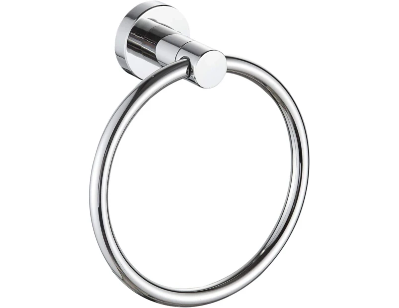 Chrome Towel Ring Hand Towel Holder Bathroom Hardware Simple Round Towel Hanger Heavy Duty SUS 304 Stainless Steel, Polished Chrome