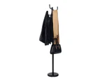 Tangkula Metal Coat Rack Hat Stand Tree Hanger Hall Umbrella Holder Hooks Black