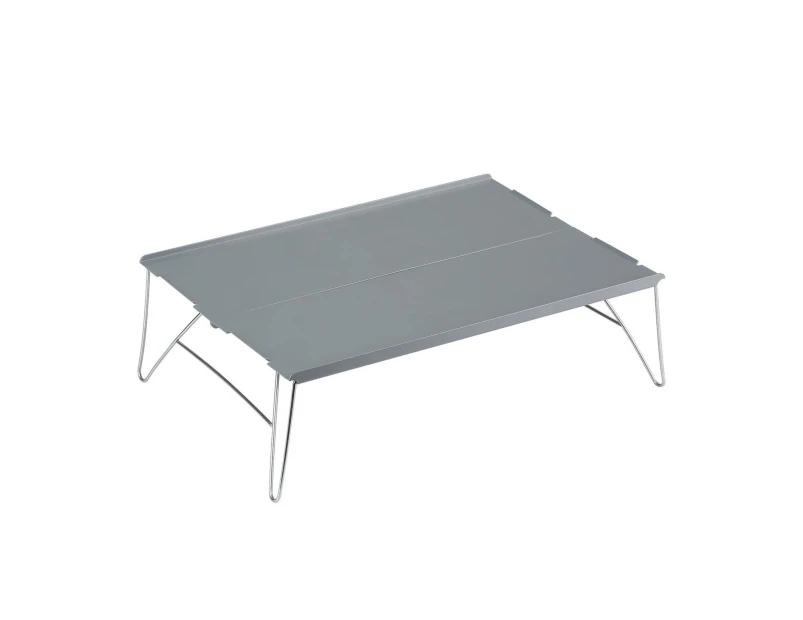 Outdoor Folding Table Portable Aluminium Alloy Mini Light Picnic Desk For Camping Bbq Grey