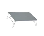 Outdoor Folding Table Portable Aluminium Alloy Mini Light Picnic Desk For Camping Bbq Grey