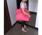akd Women Men Waterproof Folding Zipper Travel Storage Bag Pouch Organizer Handbag-Rose Red - Rose Red