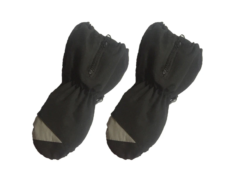 1 Pair Ski Gloves Extended Cuff Waterproof Lint Thickened Wrapped Finger Winter Snow Kids Warm Gloves for Autumn - Black