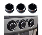 Juson 3Pcs Car Air Conditioner Heater Control Knob Switch Cover Decor for Ford Focus-Black