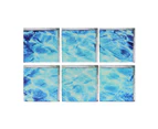 6Pcs/Set 3D Bathroom Anti-Slip Sticker Waterproof Bath Tub Murals Appliques Tread Decorations