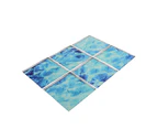 6Pcs/Set 3D Bathroom Anti-Slip Sticker Waterproof Bath Tub Murals Appliques Tread Decorations