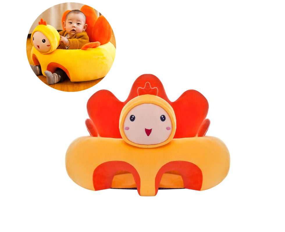 Baby Floor Seat With Toys, Plush Baby Learning Seat Cover, Suitable For Infants And Young Children