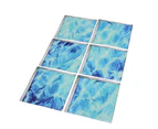 6Pcs/Set 3D Bathroom Anti-Slip Sticker Waterproof Bath Tub Murals Appliques Tread Decorations