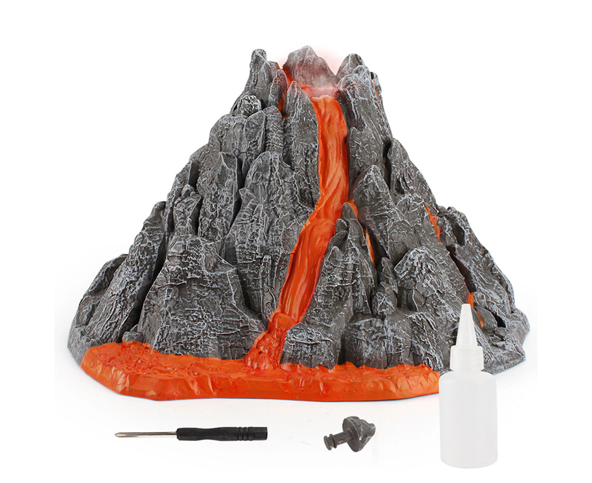 Bestjia Children Toy Simulation with LED PVC Volcanic Eruption Model for Office - 1