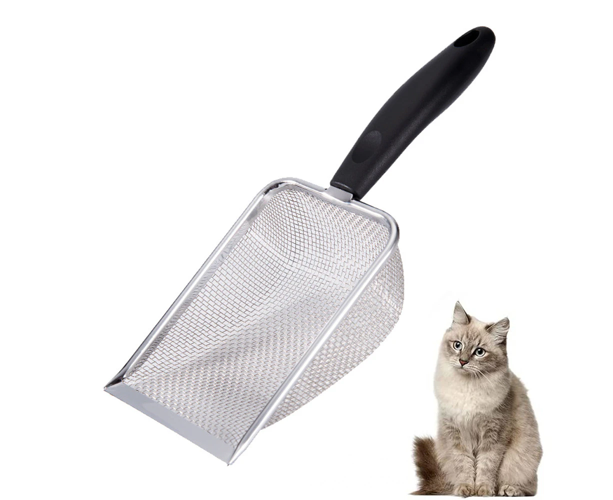 Cat Litter Spoon Stainless Steel Mesh Shovel Long Handle Deep Shovel Metal Cat Litter Spoon,Style2