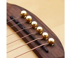 6Pcs Pure Brass Acoustic Guitar String Part Extended Fermata Nails Bridge Pins - Copper