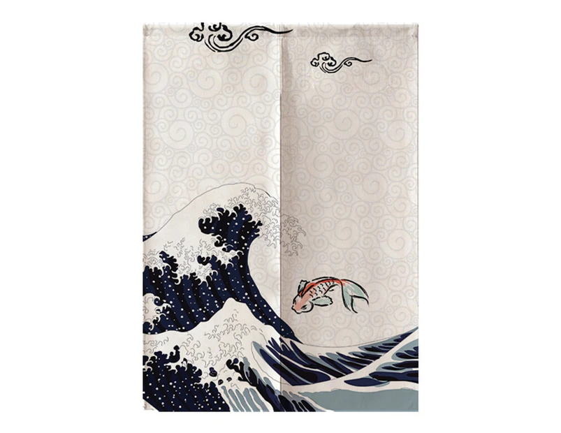 85*120cm Japanese Style Polyester Half Curtain Kitchen Bedroom Partition Curtain Home Decor