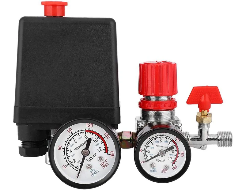 Air Compressor Pressure Switch Valve Pressure Switch Air Compressor with Regulators Gauge Air Compressor Pressure Switch Accessories