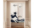 85*120cm Japanese Style Polyester Half Curtain Kitchen Bedroom Partition Curtain Home Decor