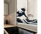 85*120cm Japanese Style Polyester Half Curtain Kitchen Bedroom Partition Curtain Home Decor