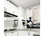 85*120cm Japanese Style Polyester Half Curtain Kitchen Bedroom Partition Curtain Home Decor