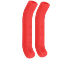 Antislip Bicycle Brake Handle Silicone Cover Mountain Road Bike Brake Lever Protector(Rouge )