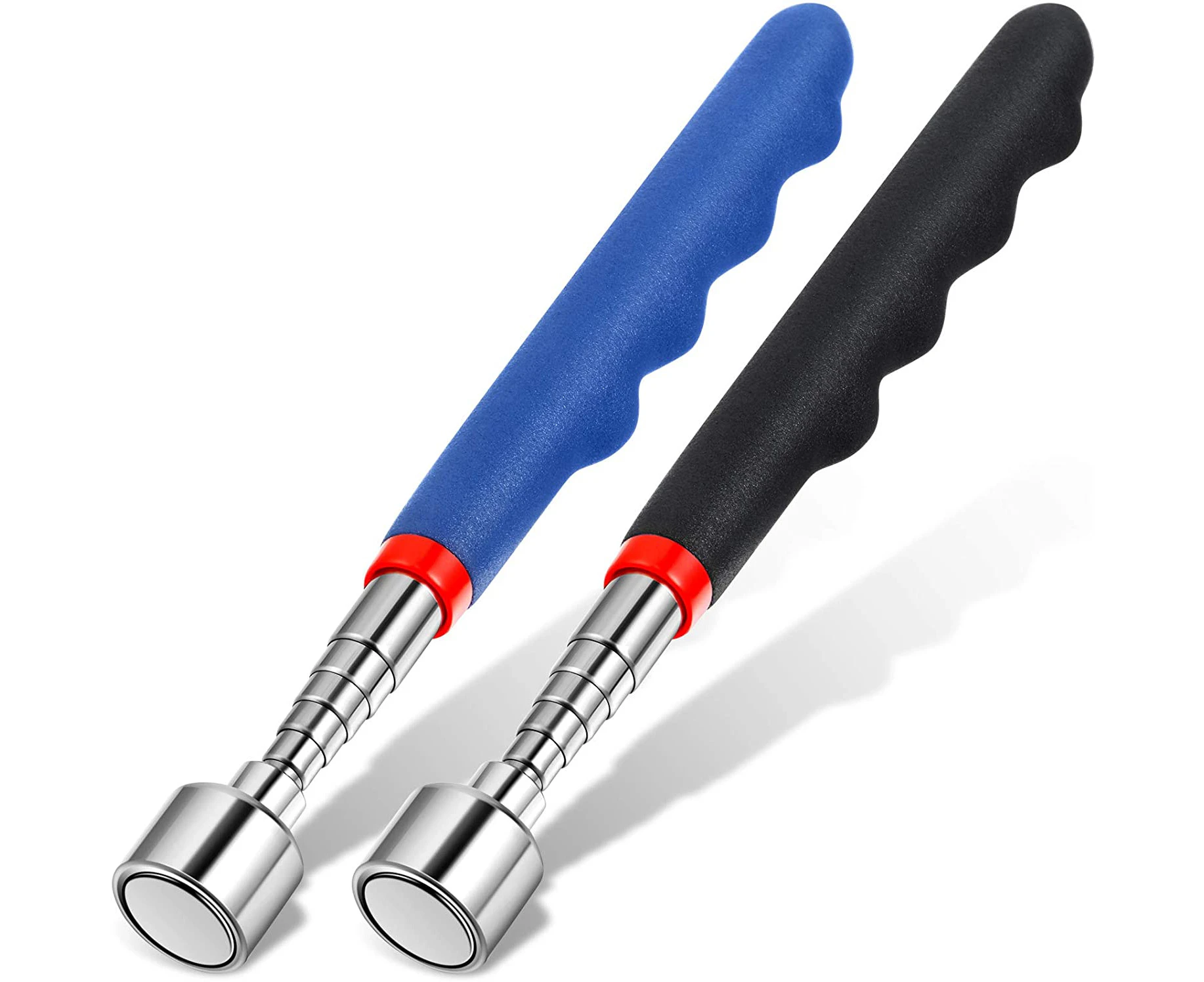 Telescoping Magnet Tool 20 Lbs Magnetic Pick Up Tool 30 Inch Telescoping Magnet Stick Gadget Perfect(Blue And Black, 2 Pcs)