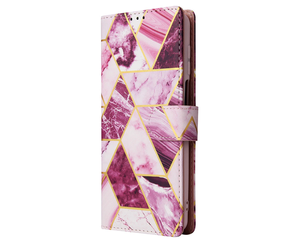 For Xiaomi Redmi Note 9 Pro Marble PU Leather Case Card Slot Flip Bronzing Wallet Cover Mobile Phone Bag