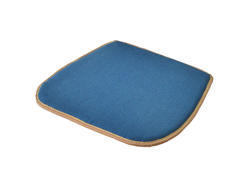 Durable Cotton Chair Pad,Kitchen Dining Chair Cushion Non Slip Seat Cushion with Washable Cover blue
