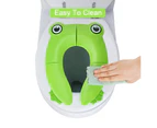 Toilet Seat Cover | Folding Travel Toilet Seat for Children and Potty Training | Portable Silicone Toilet Seat